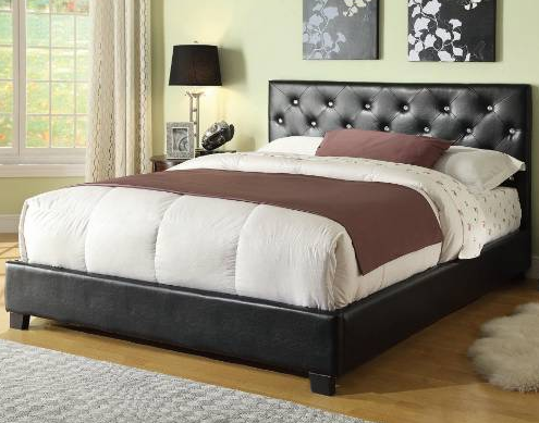 Coaster® Regina Black Tufted Upholstered Queen Bed 1