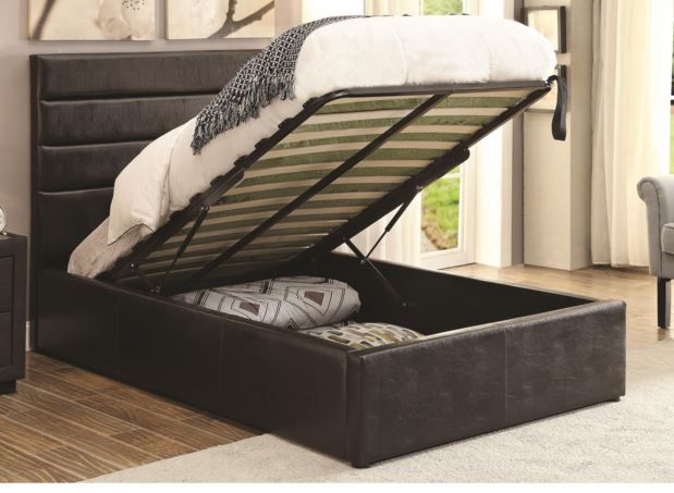 Coaster® Riverbend Black Full Upholstered Storage Bed 2