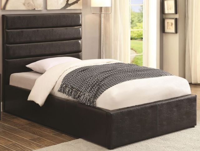Coaster® Riverbend Black Full Upholstered Storage Bed-1