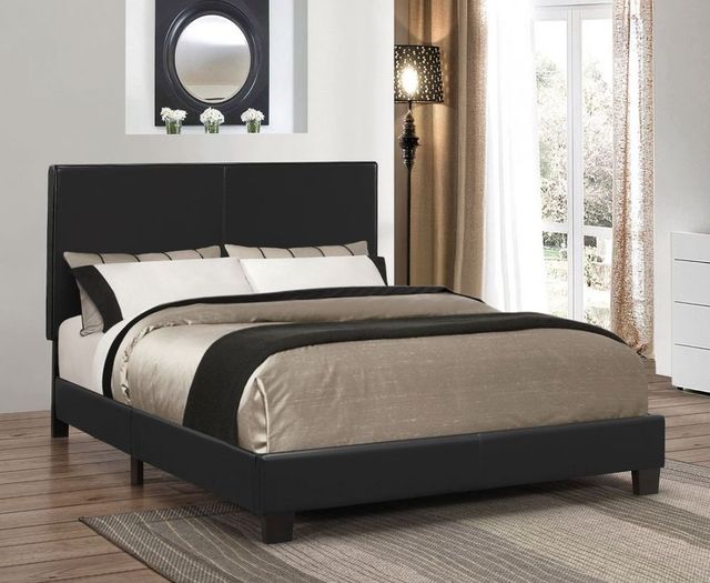 Coaster® Muave Black Bed Upholstered Queen 1