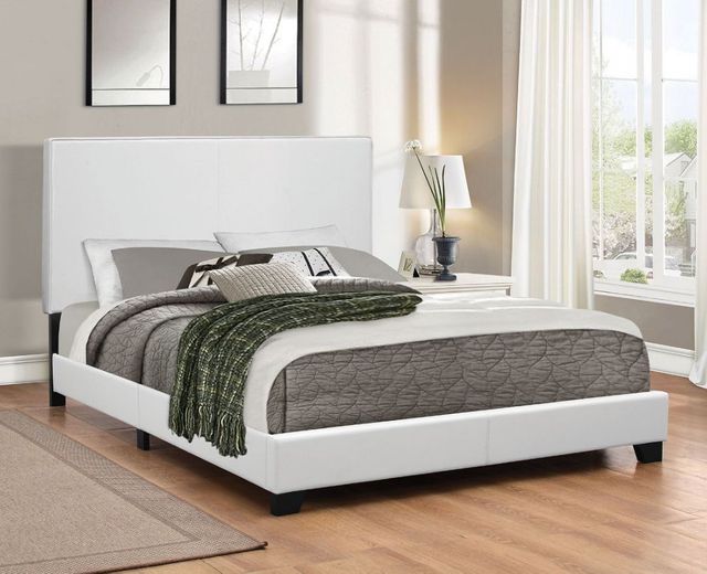 Coaster® Muave White Queen Upholstered Bed 1