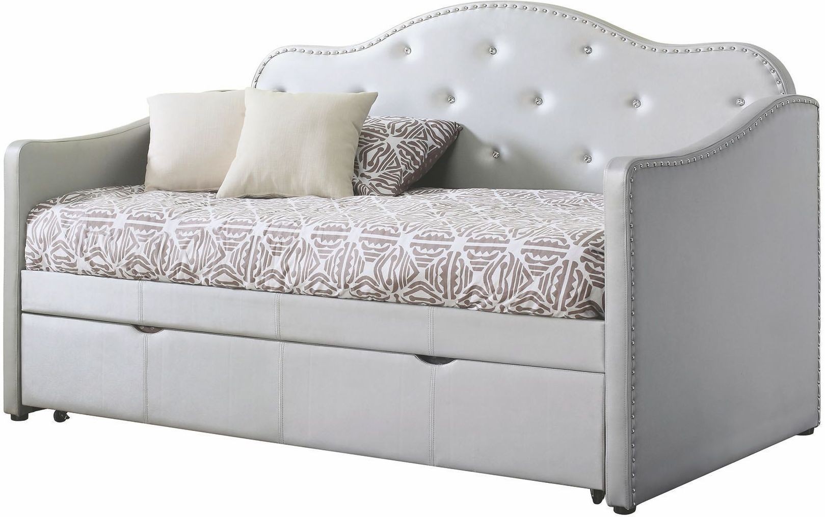 Coaster® Grey Twin Upholstered Daybed With Trundle