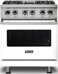 Viking® Professional 5 Series 30" White Pro Style Dual Fuel Liquid Propane Range