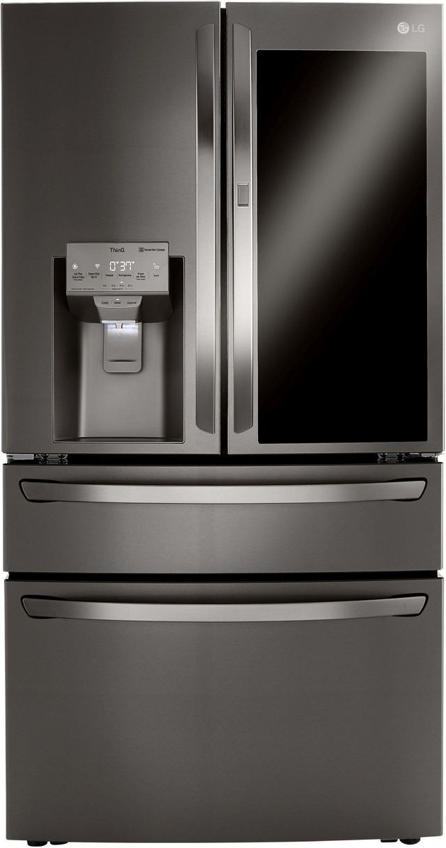 LG 22.5 Cu. Ft. PrintProof™ Black Stainless Steel Smart Wi-Fi Enabled Counter Depth French Door Refrigerator-3