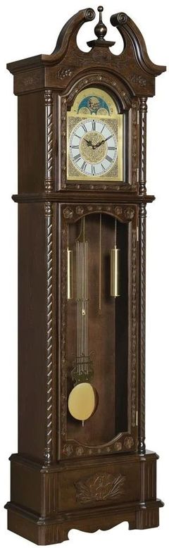 Coaster® Cedric Golden Brown Grandfather Clock With Chime