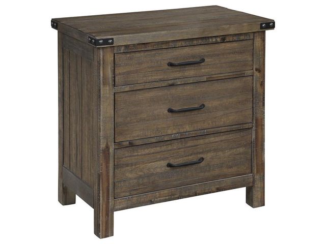 New Classic Furniture Galleon King Industrial Bed, Dresser, Mirror & 2 Nightstands-3