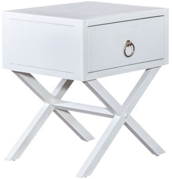 Liberty East End White White Accent Table iDeal Furniture Danbury, CT