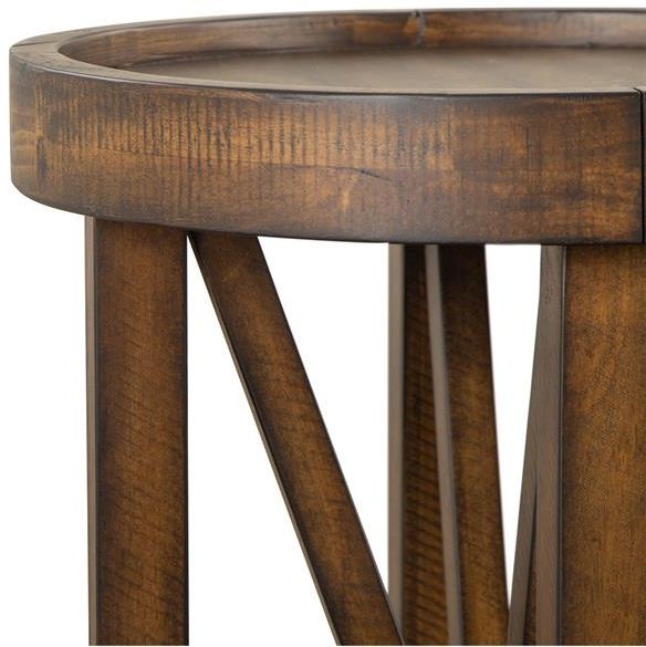 Magnussen Home® Kirkpatrick Weathered Walnut Accent End Table 4