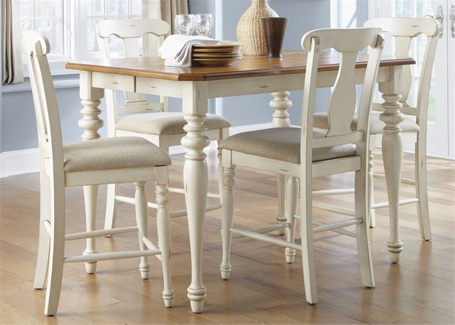 Liberty Furniture Ocean Isle Antique White Gathering Table-0