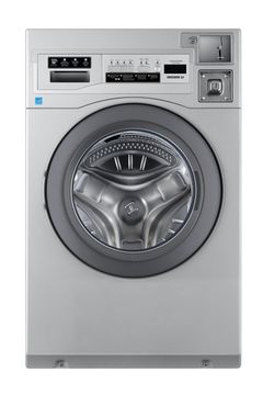 Crossover True Commercial Laundry 3.5 Cu. Ft. Silver Heavy Duty Front Load Washer with Coin Option/Card Ready Included