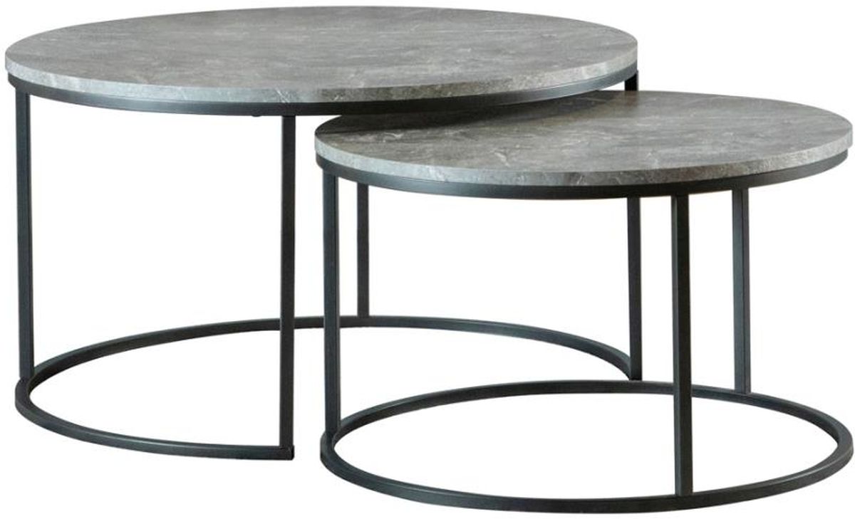 Marble round nesting online side table