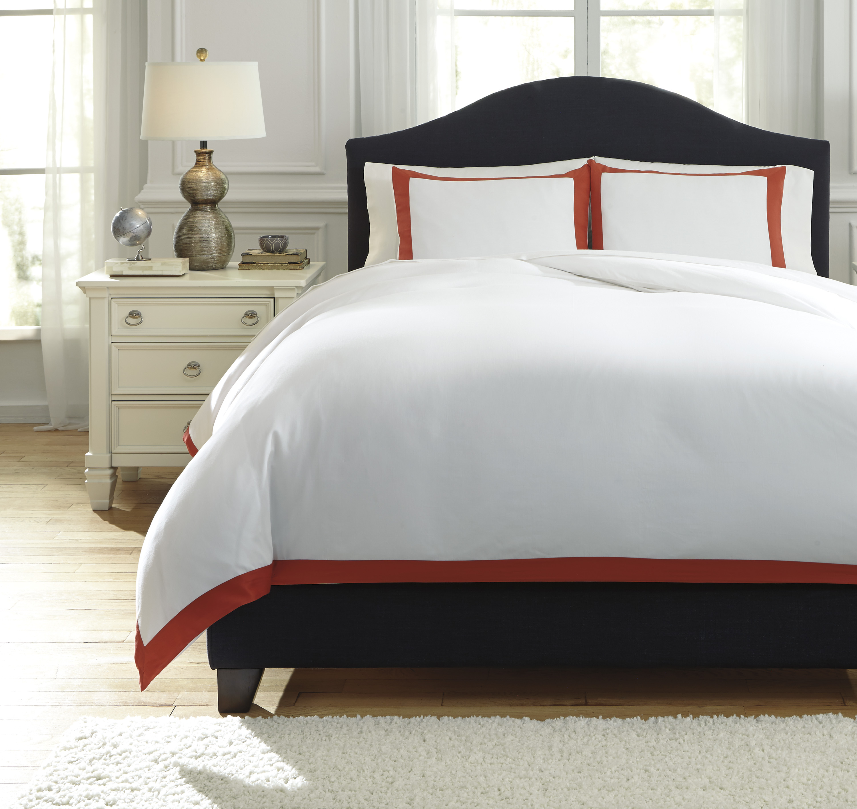 Signature Design by Ashley® Ransik Pike Coral Queen Duvet Cover Set