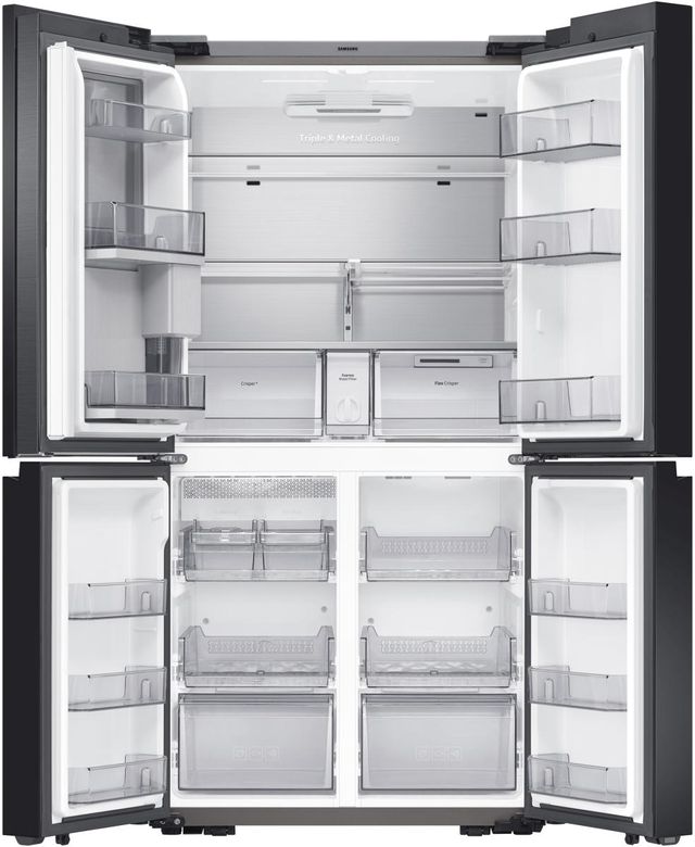 Samsung Bespoke 22.8 Cu. Ft. White Glass Counter Depth French Door Refrigerator 1