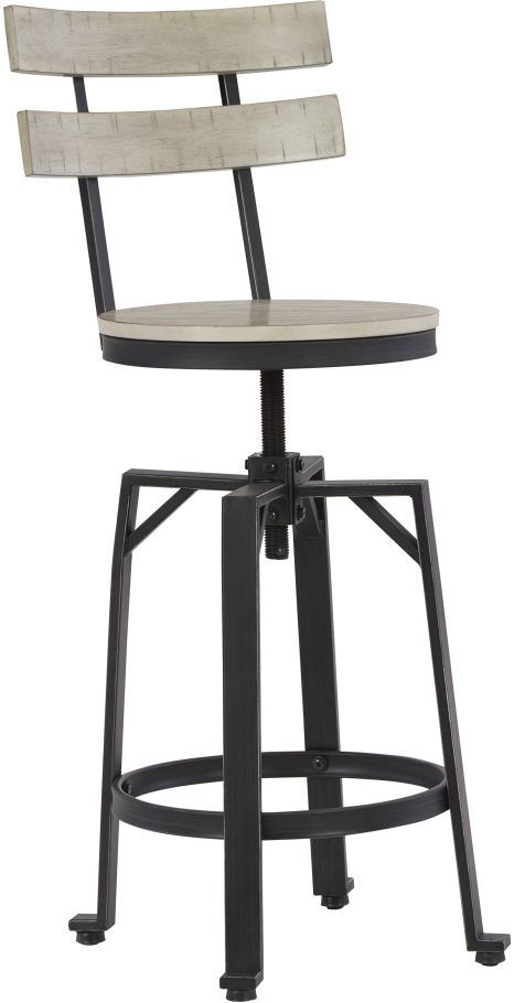 Signature Design by Ashley® Karisslyn Whitewash/Black Counter Height Stool - Set of 2-0