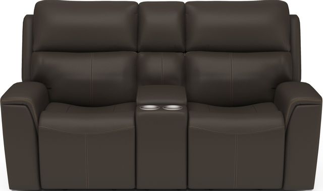 Flexsteel® Jarvis Mica Power Reclining Loveseat with Console and Power Headrests 9