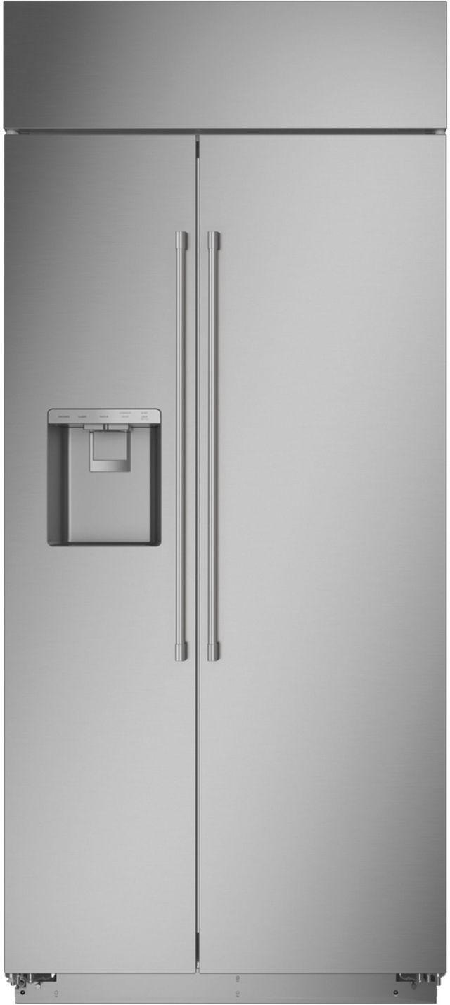Monogram 36 In. 20.2 Cu. Ft. Stainless Steel Built In Side-by-Side Refrigerator-0