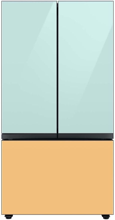 Samsung Bespoke 36" Sunrise Yellow Glass French Door Refrigerator Bottom Panel 7