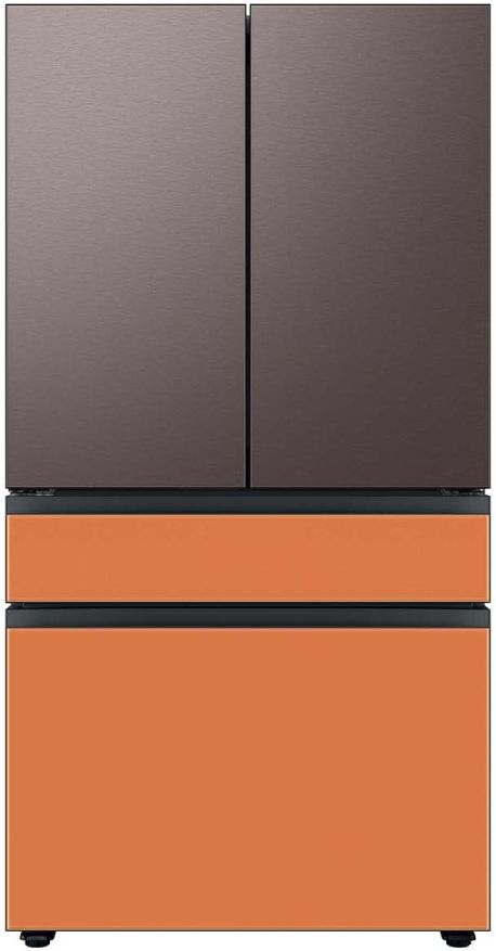 Samsung Bespoke 36" Clementine Glass French Door Refrigerator Middle Panel 5