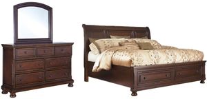 Millennium® by Ashley Porter 5-Piece Rustic Brown California King Sleigh Bed