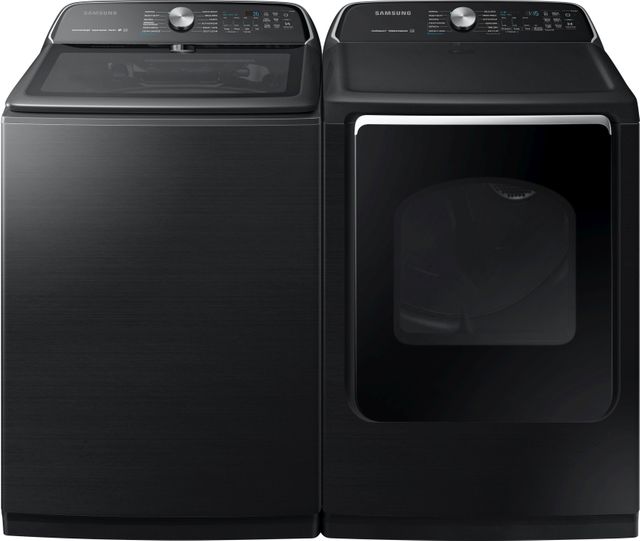 Samsung 5.4 Cu. Ft. Fingerprint Resistant Black Stainless Steel Top Load Washer 1
