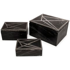 Signature Design by Ashley® Ackley 3 Pieces Black and Silver  Box Set