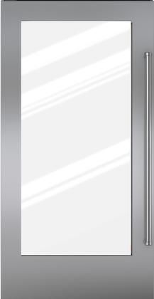 Sub-Zero® Classic 36" Stainless Steel Dual Flush Inset Door Panel with Pro Handle