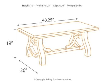 Signature Design by Ashley® Tanobay Gray Rectangular Coffee Table 2