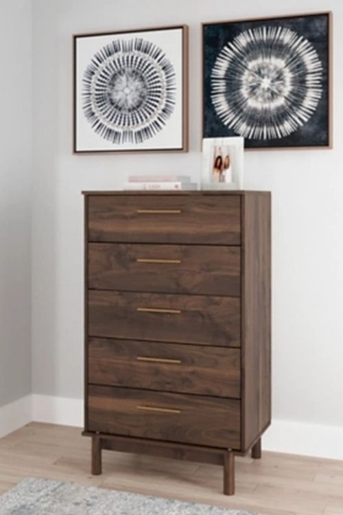 Signature Design by Ashley® Calverson Mocha Chest of Drawers-1