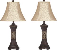 Signature Design by Ashley® Mariana Set of 2 Bronze Poly Table Lamps