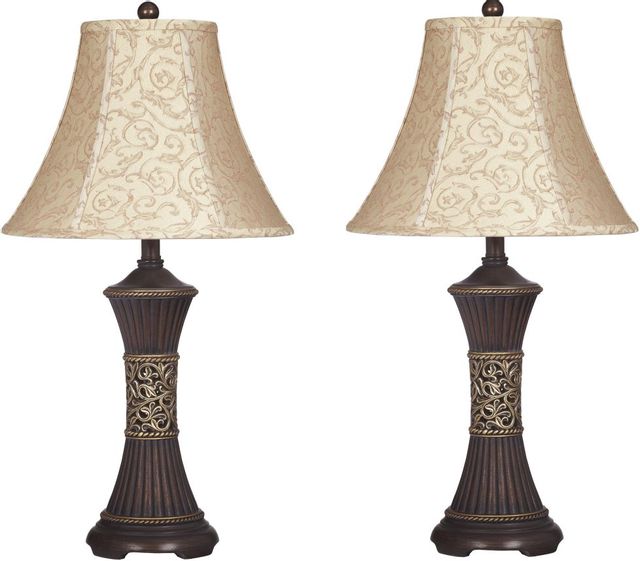 Signature Design by Ashley® Mariana 2-Piece Bronze Poly Table Lamps 0