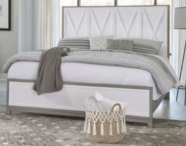 Liberty Palmetto Heights 3-Piece Driftwood/Shell White Queen Bed Set-1