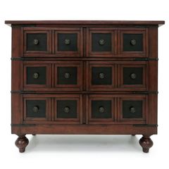 Stylecraft Classic Apothocary  Traditional Wood 3 Drawer Chest with Turned Legs