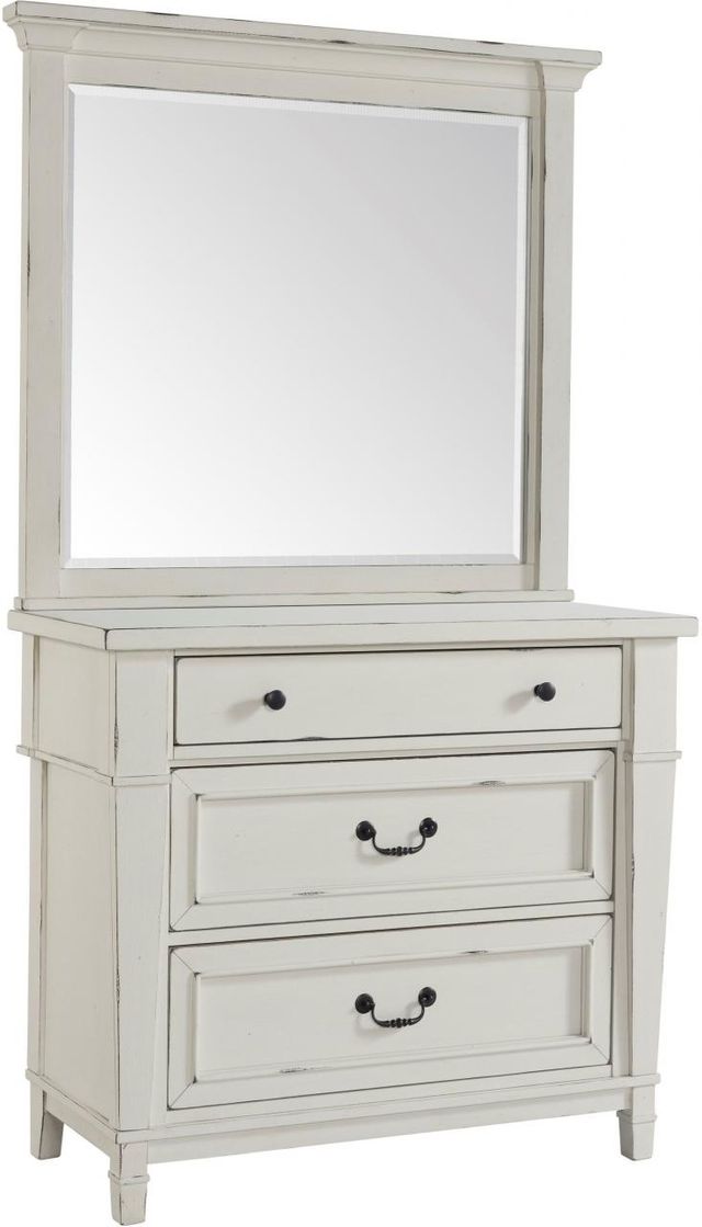 Folio 21 Stoney Creek White Youth Small Chest And Mirror-0