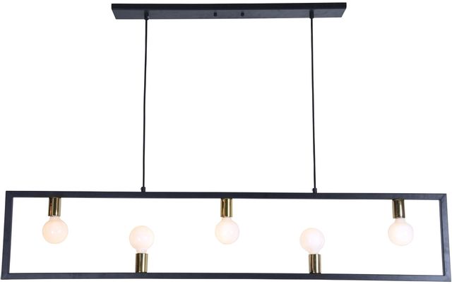 Renwil® Vera Matte Black And Gold Pendant Light Mclellan Brandsource Home Furnishings