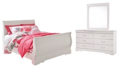 Signature Design by Ashley® Anarasia 3-Piece White Full Sleigh Bed Set