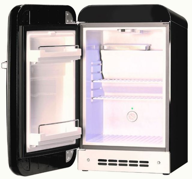 Smeg 50's Retro Style Aesthetic 1.5 Cu. Ft. Black Compact Refrigerator 1