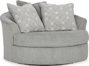 Signature Design by Ashley® Casselbury Cement Oversized Swivel Accent Chair