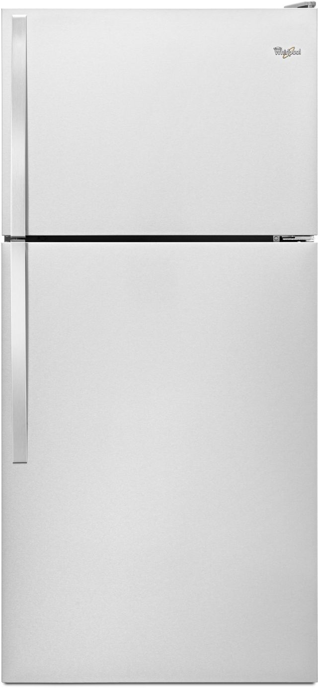 Whirlpool® 18.2 Cu. Ft. Monochromatic Stainless Steel Top Freezer Refrigerator