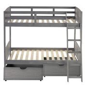 Donco Kids Louver Twin/Twin Bunk Bed With Drawers-0