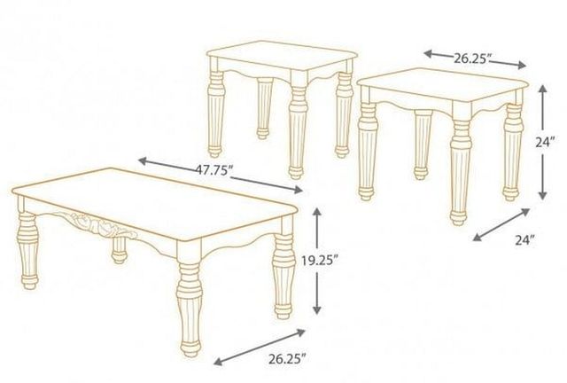Signature Design by Ashley® North Shore 3 Piece Dark Brown Occasional Table Set 2