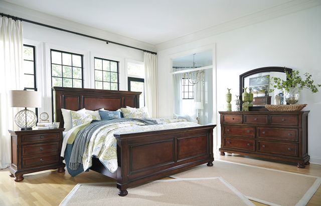 Millennium® By Ashley Porter Rustic Brown Queen Panel Bed 6