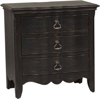 Liberty Furniture Chesapeake Antique Black Three Drawer Nightstand With Charging Station