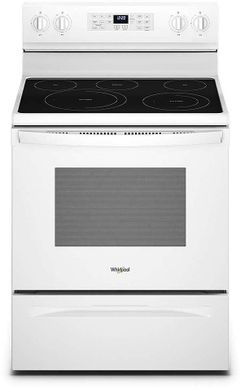 Whirlpool® 30" White Freestanding Electric Range with 5-in-1 Air Fry Oven