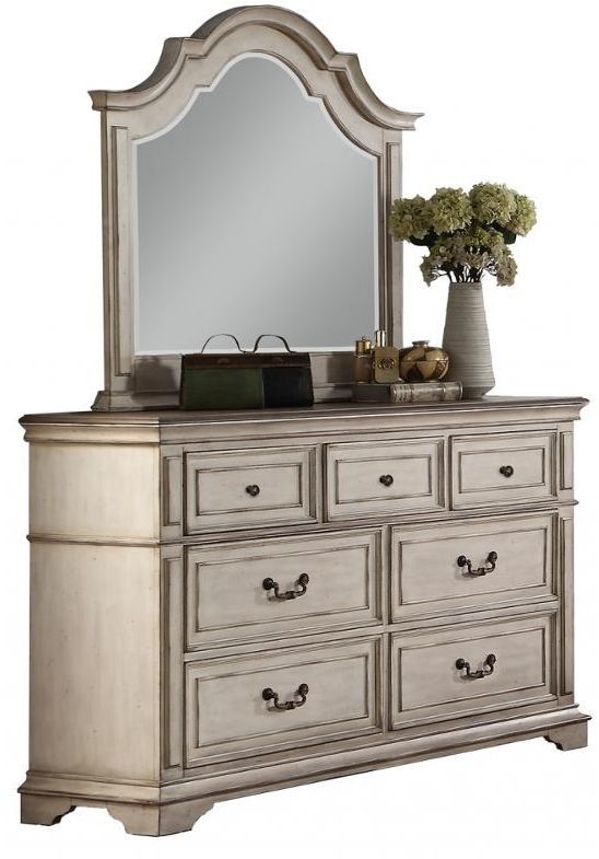 New Classic® Home Furnishings Anastasia Antique Bisque Dresser Mirror-1