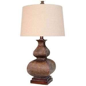 Style Craft Hammered Bronze Table Lamp