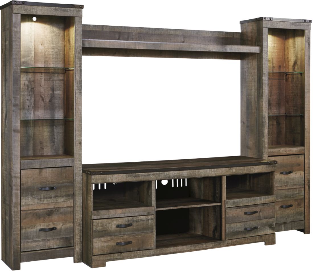 Signature Design by Ashley® Trinell Brown 4 Piece Entertainment Center
