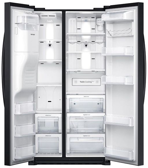 Samsung 22 Cu. Ft. Counter Depth Side-By-Side Refrigerator-Black 2