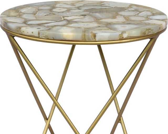 Crestview Collection Olivia Gold Agate Top Accent Table-1