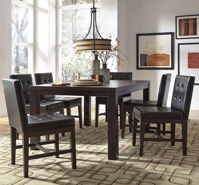 Progressive Furniture Athena Dark Chocolate Upholstered Dining Chair-1