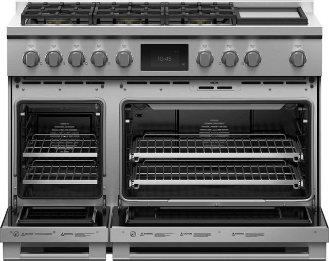 Fisher & Paykel Series 9 48" Stainless Steel Pro Style Dual Fuel Range-1